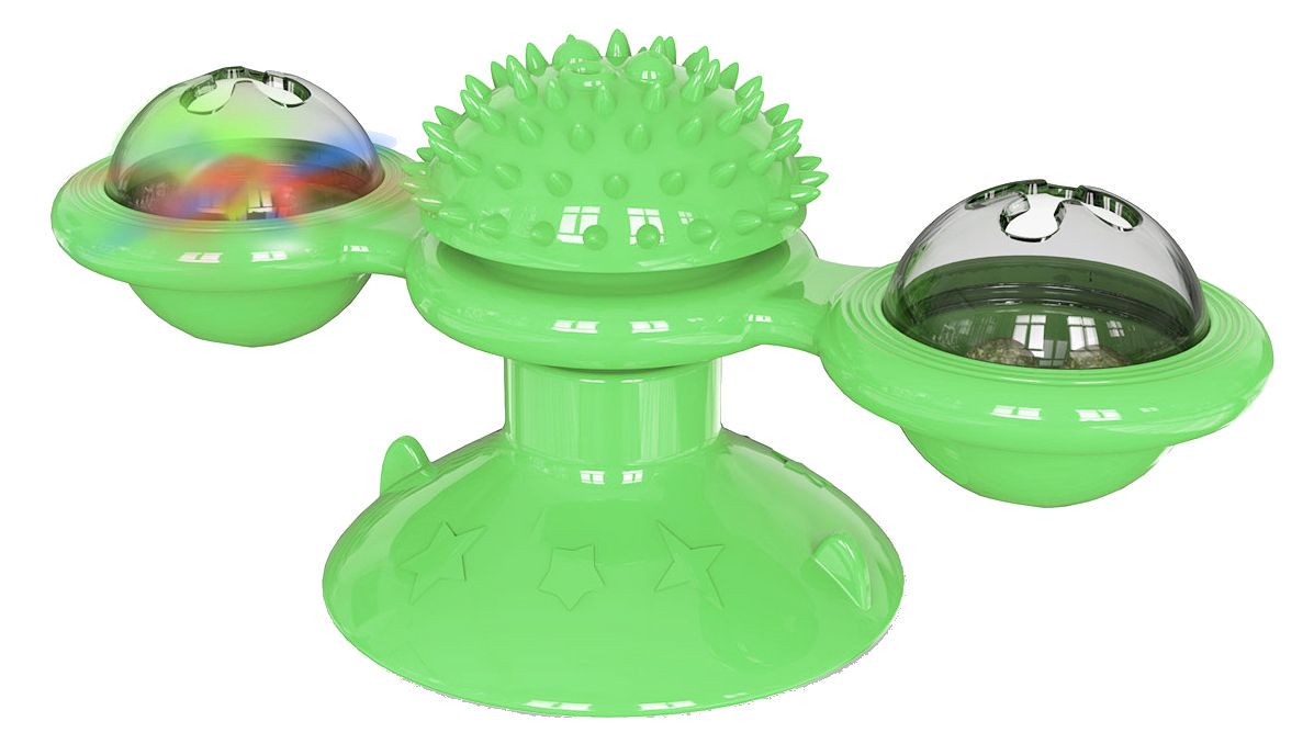 Pet Life ® 'Windmill' Rotating Suction Cup Spinning Cat Toy - P's One-Stop Shop 