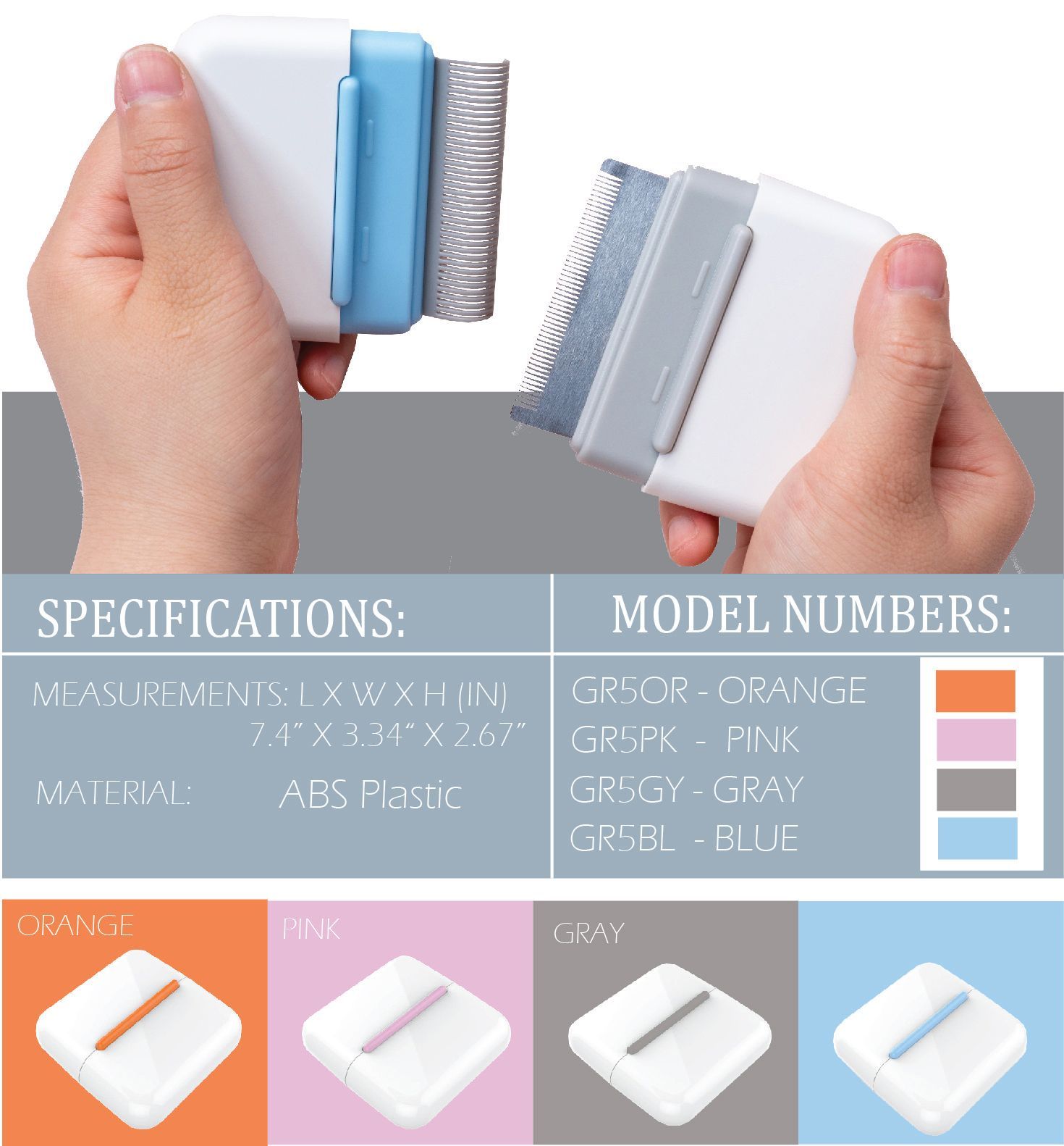 Pet Life ® 'Zipocket' 2-in-1 Underake and Stainless Steel Travel Grooming Pet Comb - P's One-Stop Shop 