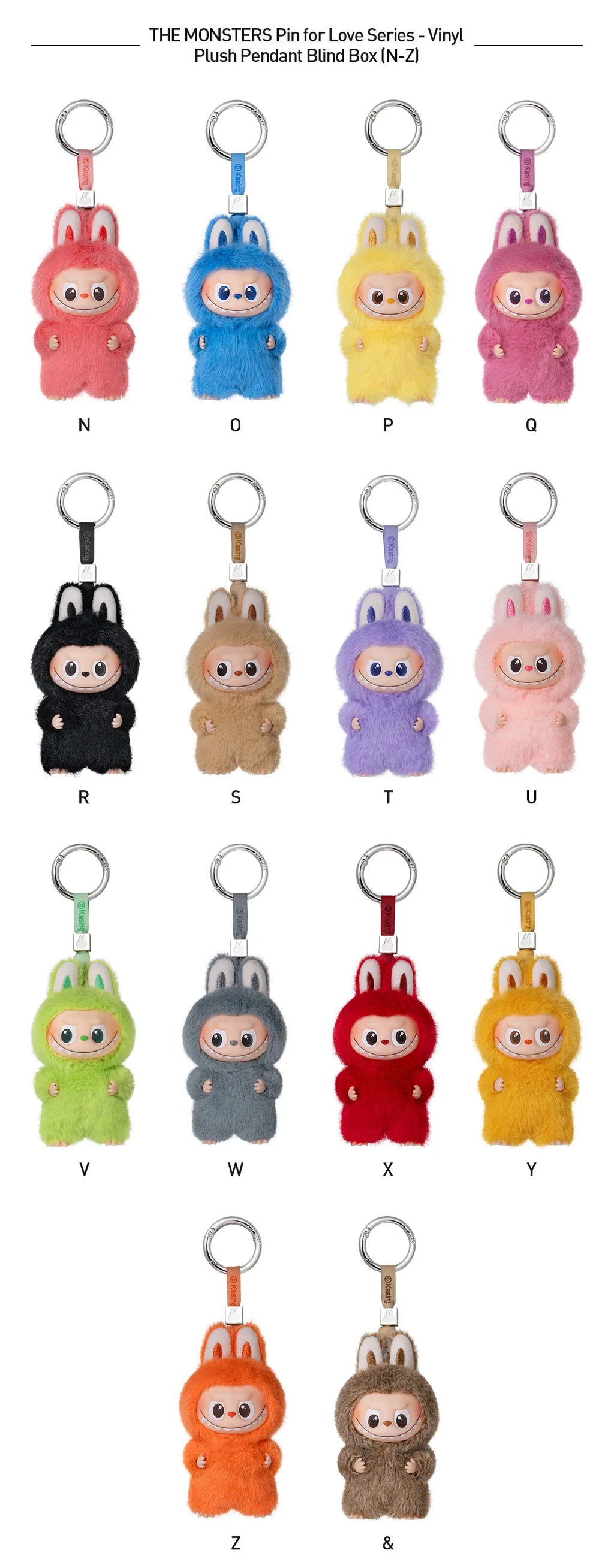 Pop Mart Labubu Pin for Love Series Blind Box (A-M) Yellow - P's One-Stop Shop 