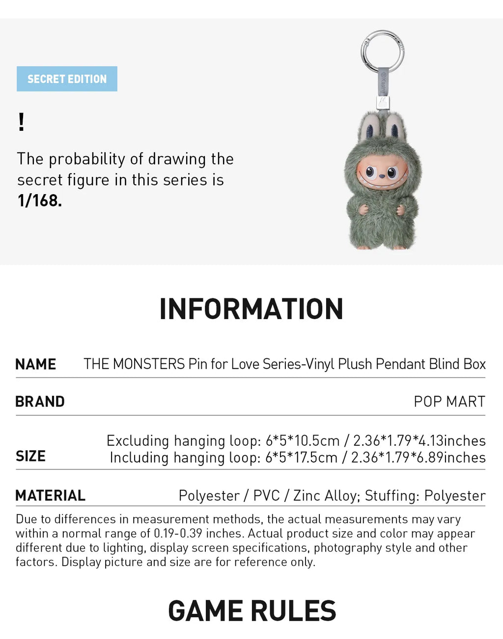 Pop Mart Labubu Pin for Love Series Blind Box (A-M) Yellow - P's One-Stop Shop 