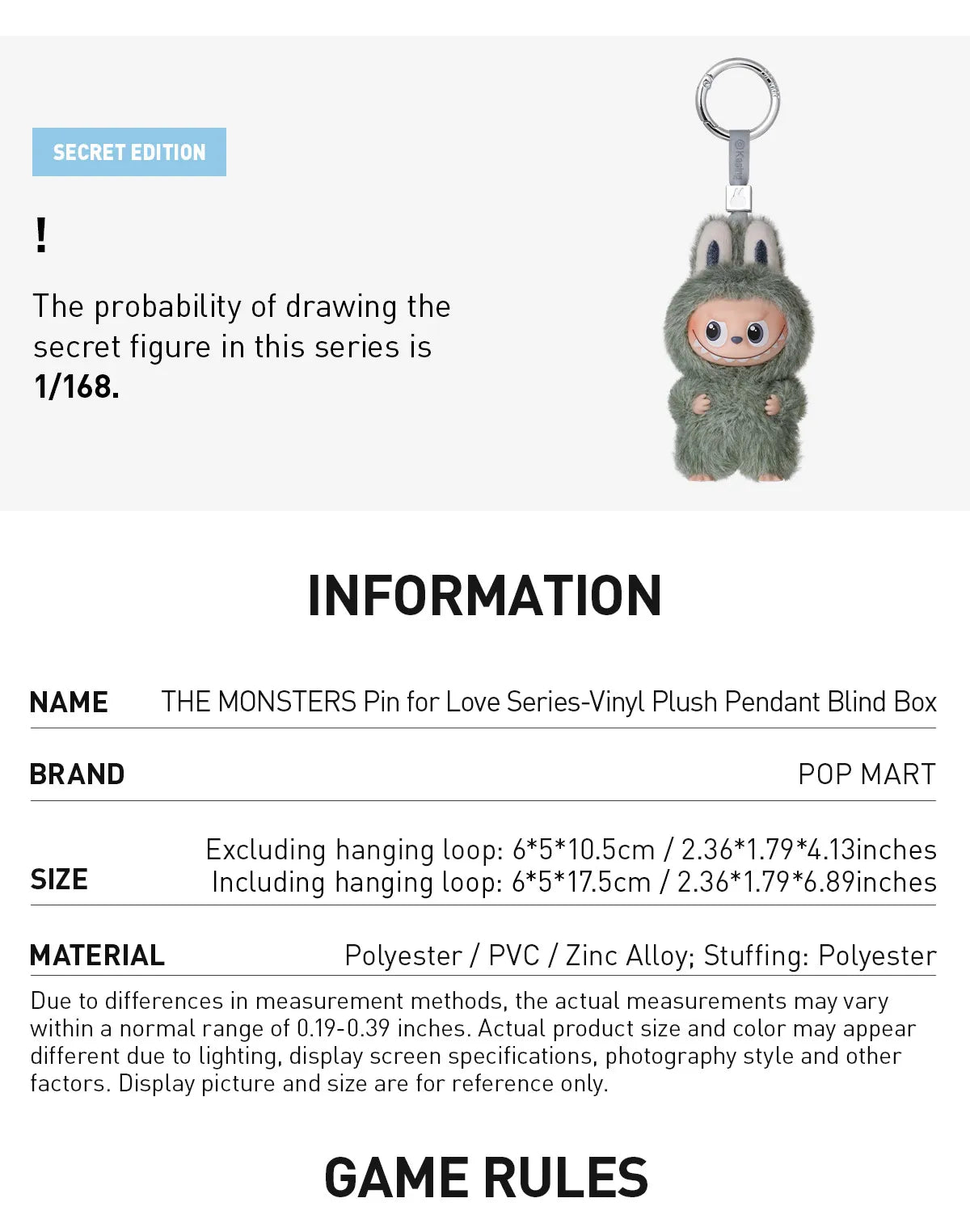 Pop Mart Labubu Pin for Love Series Blind Box (A-M) Yellow - P's One-Stop Shop 