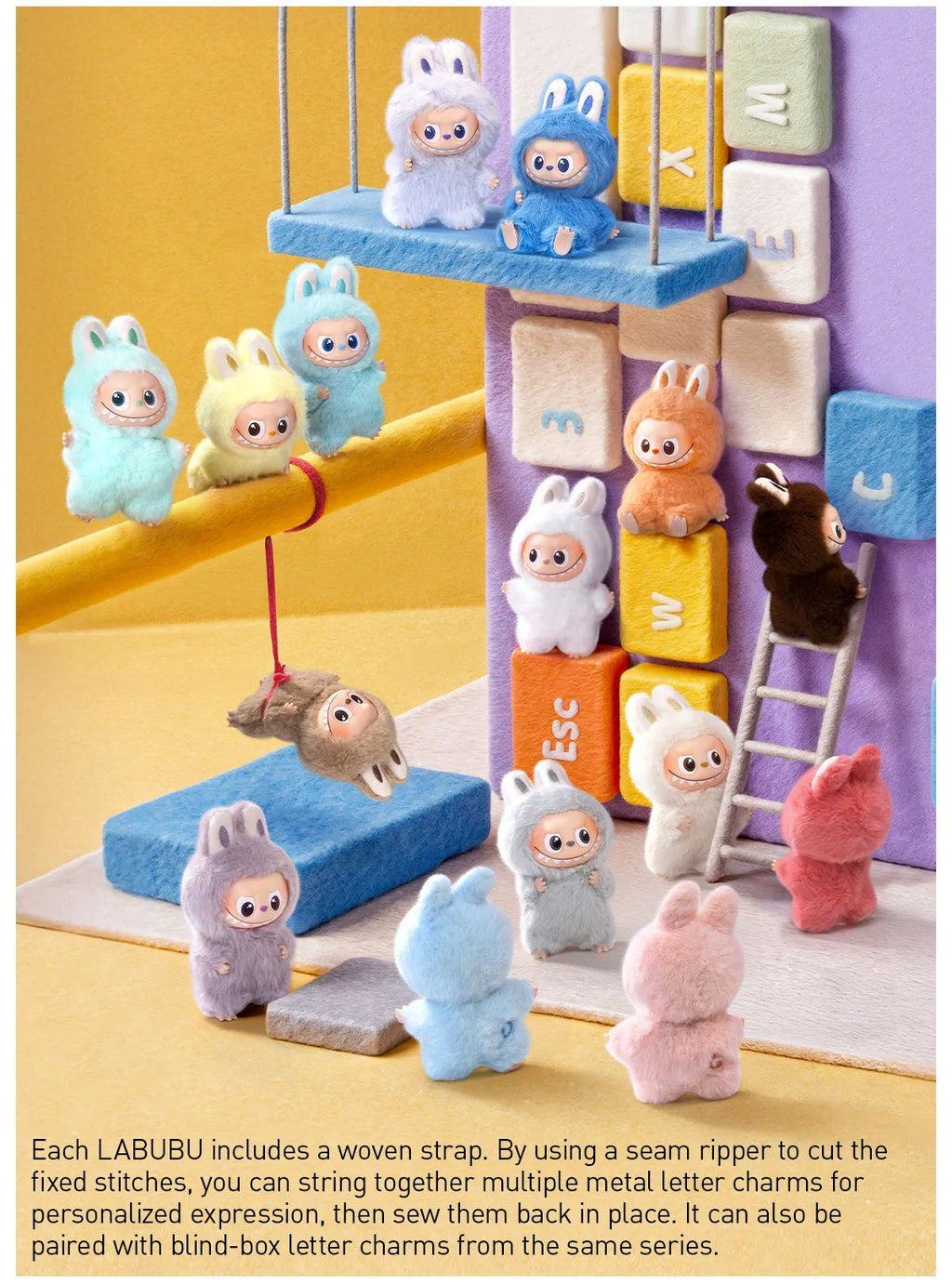 Pop Mart Labubu Pin for Love Series Blind Box (N-Z) Blue - P's One-Stop Shop 