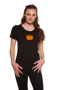 Pumpkin Women's Bamboo/Cotton Short Sleeve Scoop Neck Printed T-Shirt - P's One-Stop Shop 