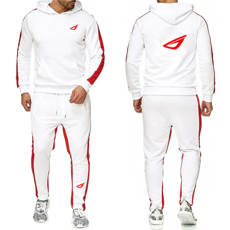 ROG Men's Fleece Tracksuit: Solid Color Jogger Set - P's One-Stop Shop 