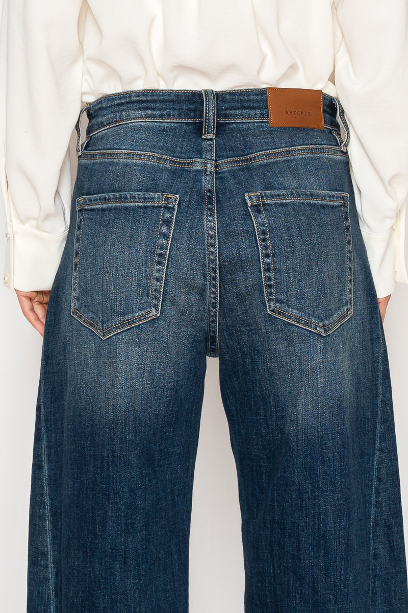 Relaxed Tapered Dark Wash Barrel Jeans - P's One-Stop Shop 