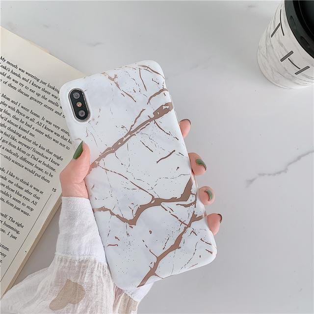 Ring Stand Marble iPhone Case - P's One-Stop Shop 