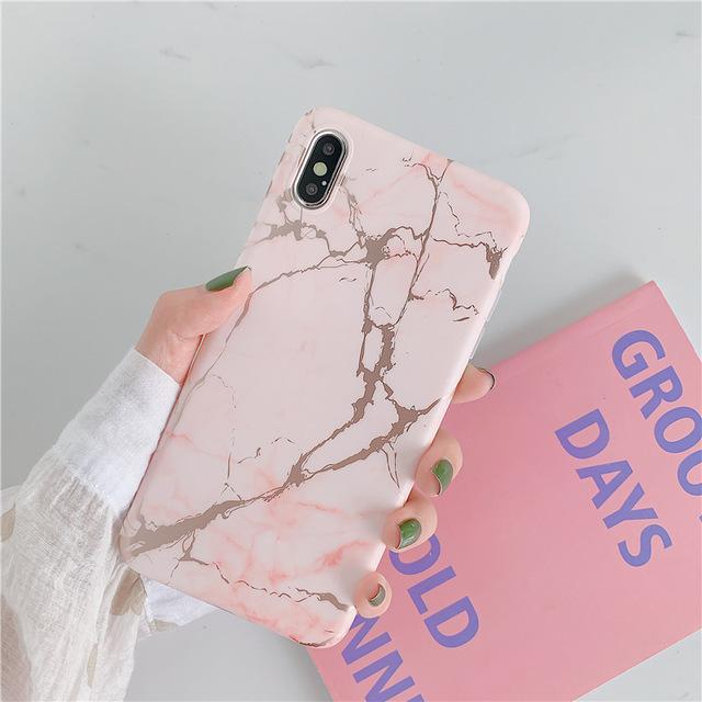 Ring Stand Marble iPhone Case - P's One-Stop Shop 
