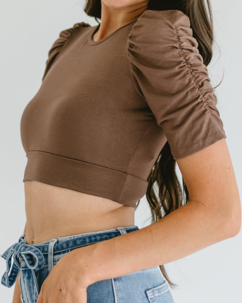 Ruched Sleeve Halftee - P's One-Stop Shop 