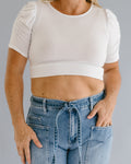 Ruched Sleeve Halftee - P's One-Stop Shop 