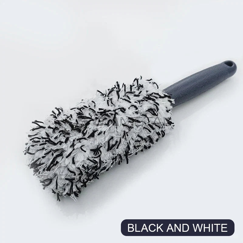 SEAMETAL Car Wheel Tire Rim Cleaning Brush Portable Plush Car Wheel Hub Brush Washing Tool Car Detailing Care Dust Removal Brush - P's One-Stop Shop 