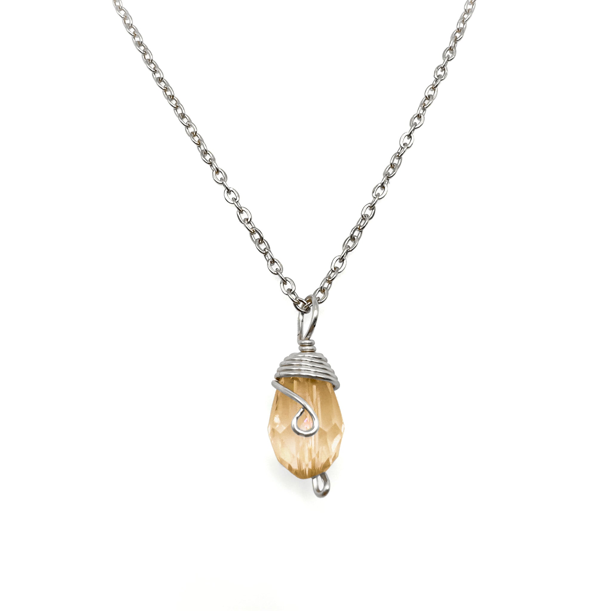 Silver Birthstone necklace - P's One-Stop Shop 