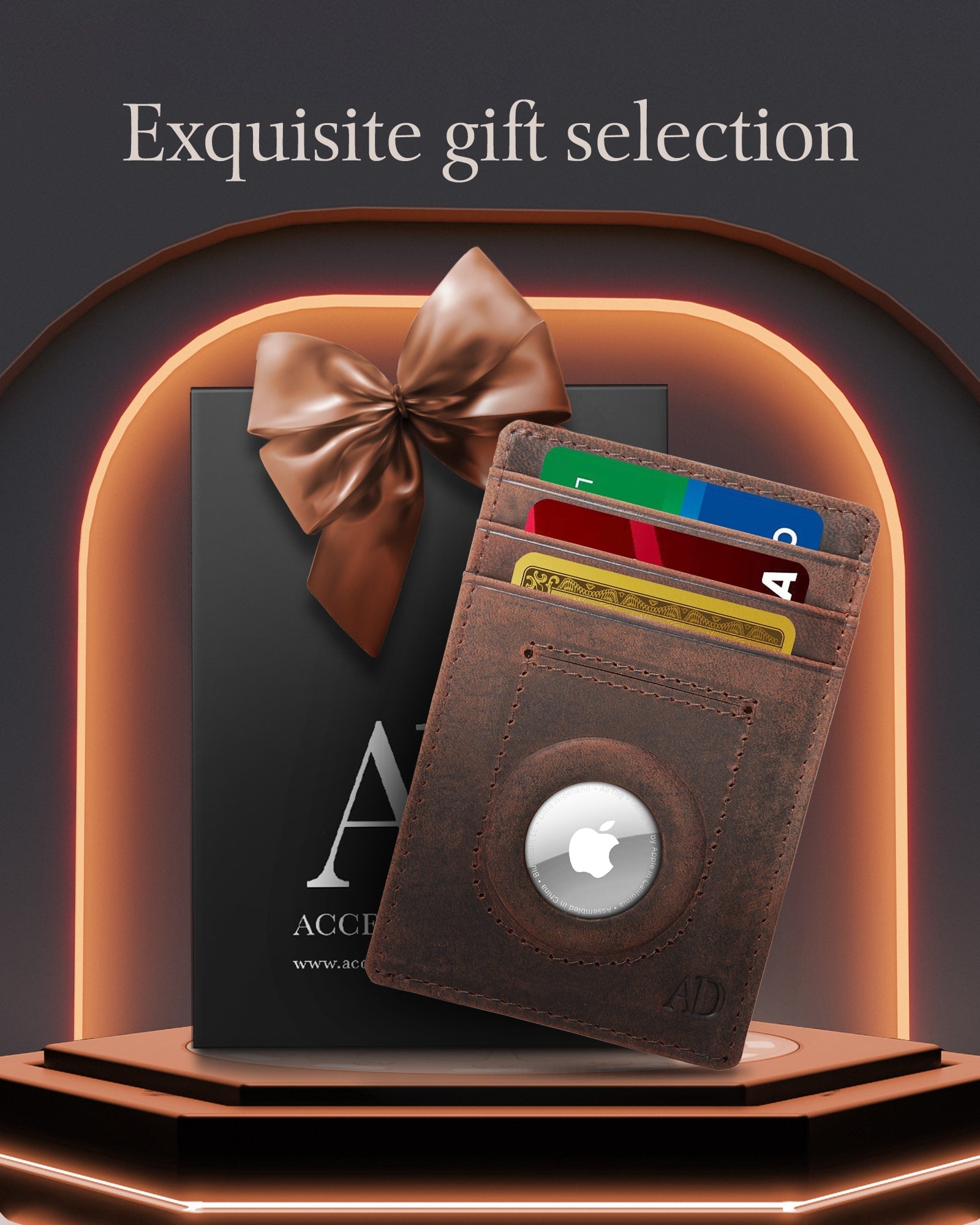Slim Card Holder With Air Tag Holder - P's One-Stop Shop 