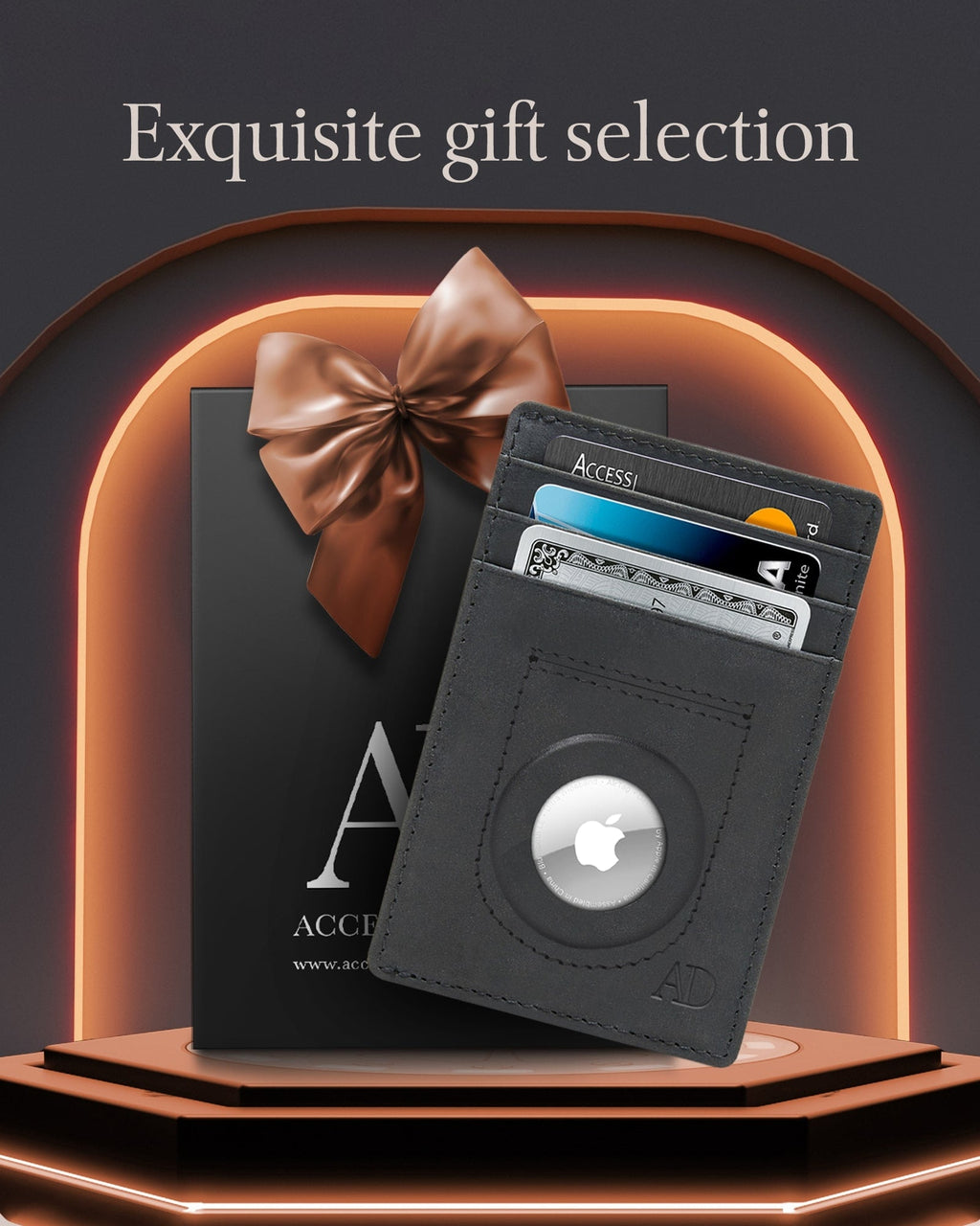 Slim Card Holder With Air Tag Holder - P's One-Stop Shop 