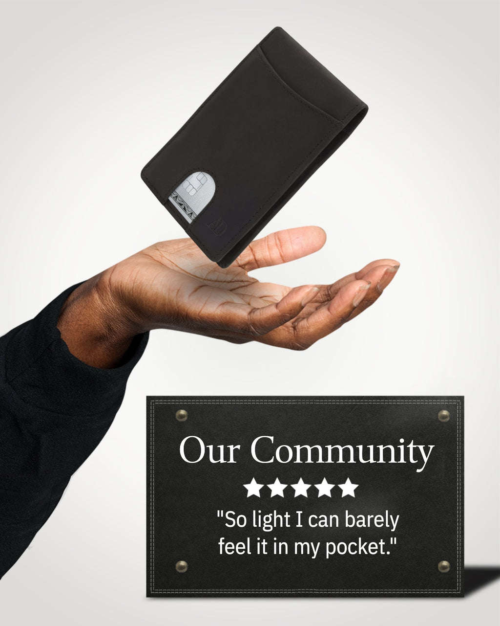 Slim Money Clip Bifold Wallet - P's One-Stop Shop 
