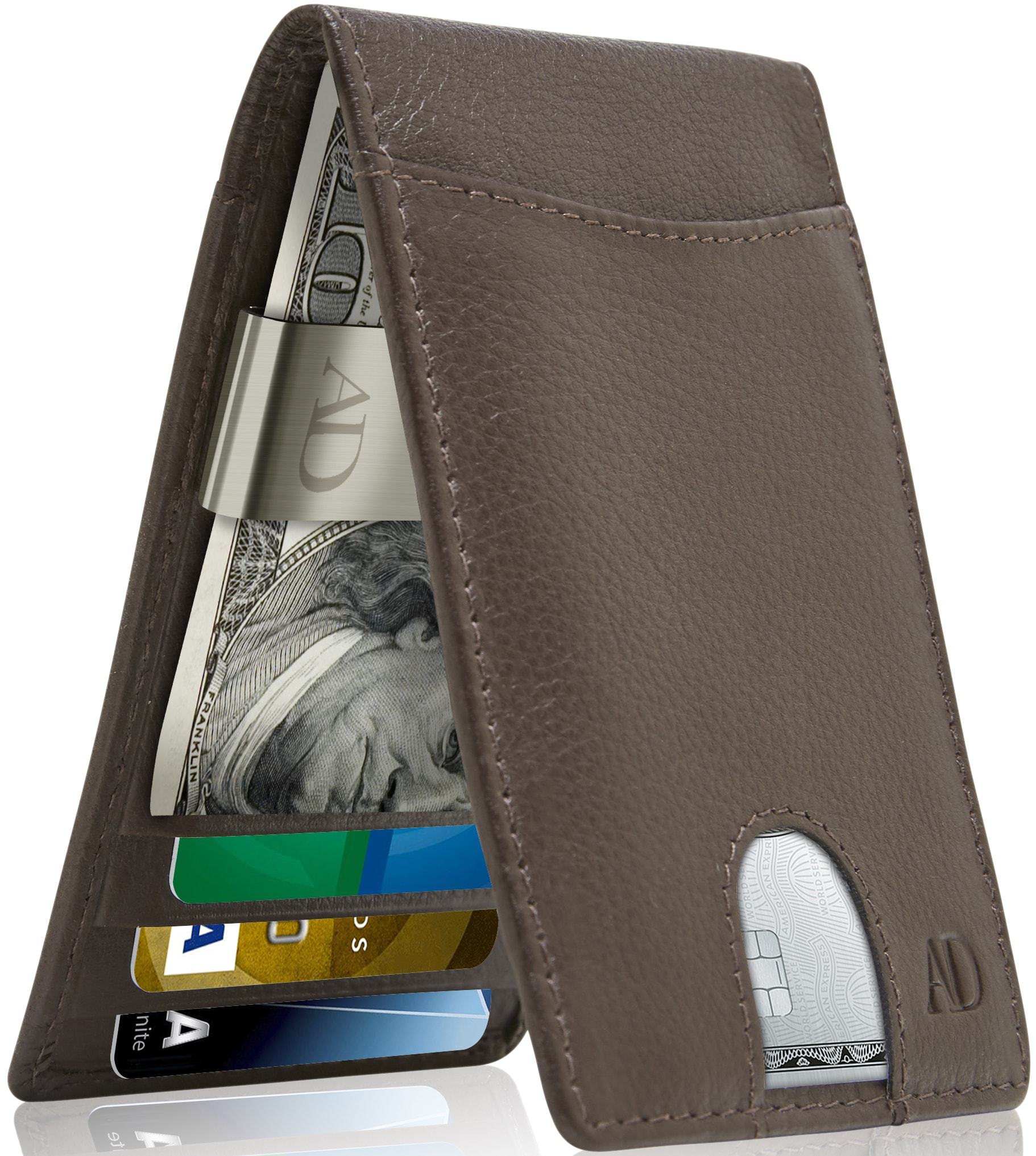 Slim Money Clip Bifold Wallet - P's One-Stop Shop 