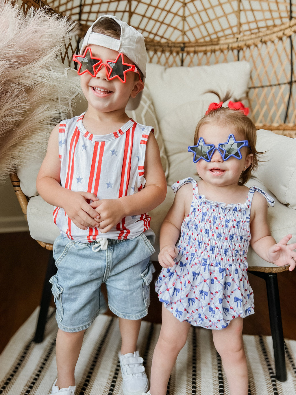 Stars & Stripes Bamboo Tank - P's One-Stop Shop 