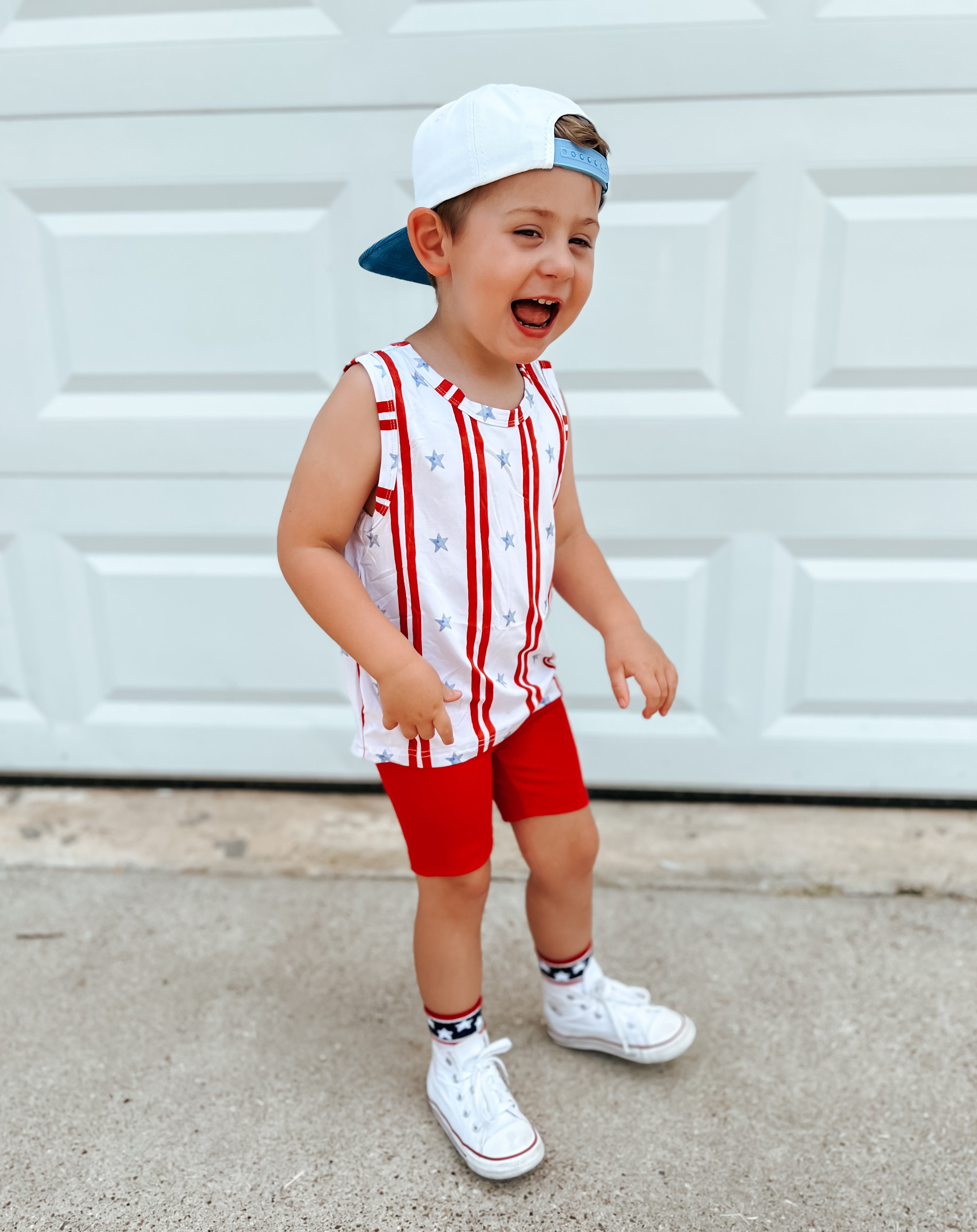 Stars & Stripes Bamboo Tank - P's One-Stop Shop 