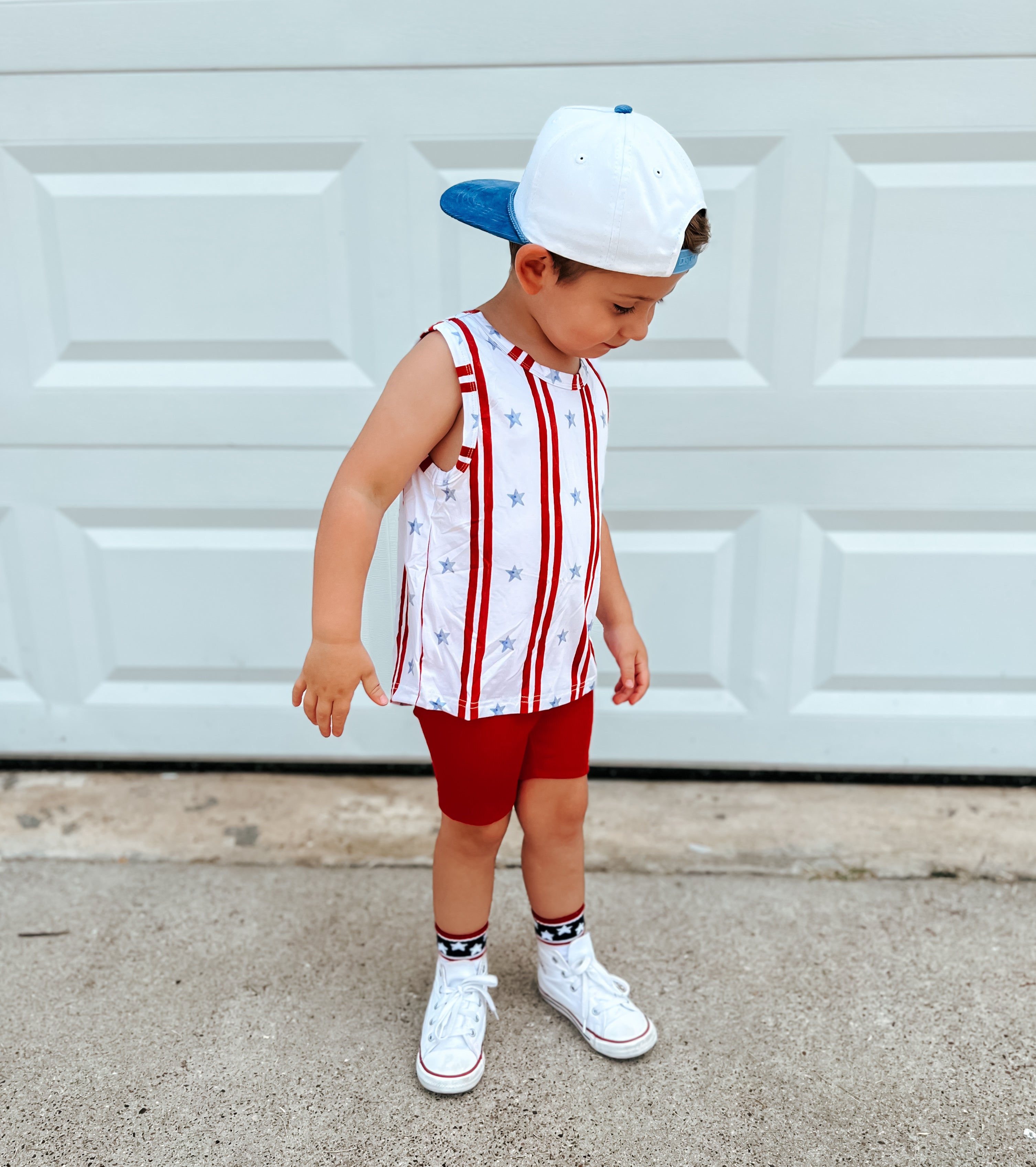 Stars & Stripes Bamboo Tank - P's One-Stop Shop 