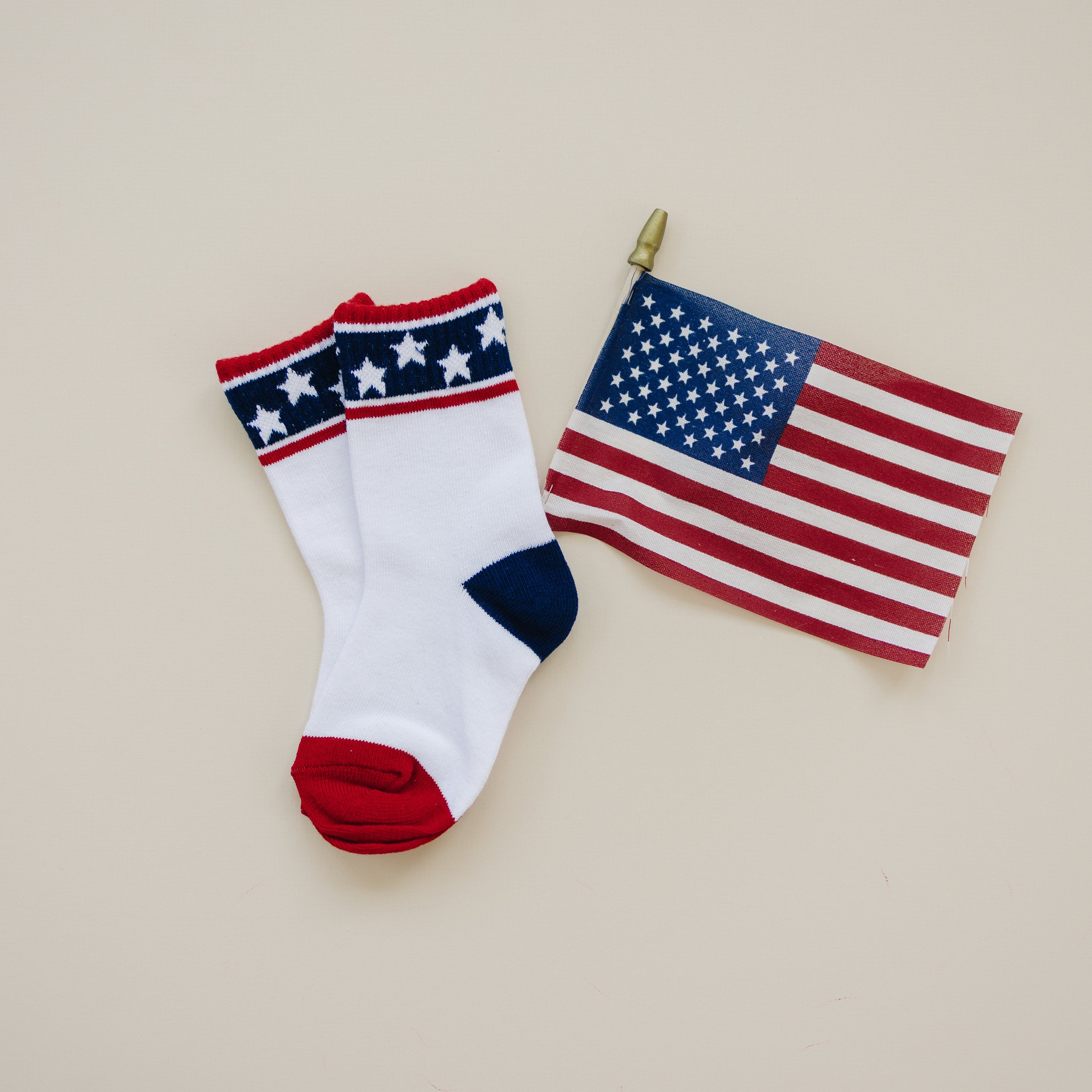 Stars and Stripes 4th of July Socks - Infant, Toddler, Youth & Adult Sizes - P's One-Stop Shop 