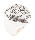 Sterling Silver Engraved Heart Statement Ring - P's One-Stop Shop 