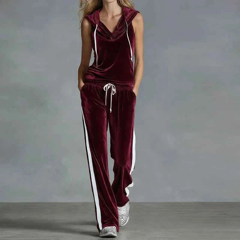 Summer Casual Women's Velvet Tracksuit Set - P's One-Stop Shop 