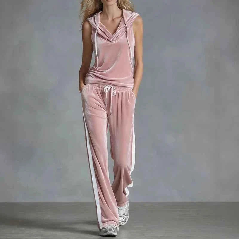 Summer Casual Women's Velvet Tracksuit Set - P's One-Stop Shop 