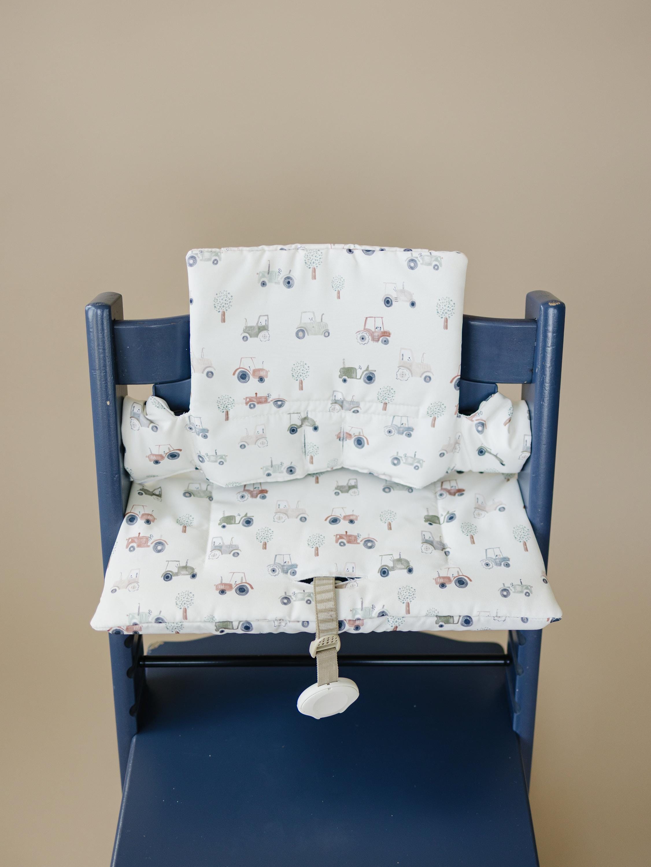 Tiny Tractors Cushion for the Stokke Tripp Trapp Highchair - Wipeable Cover - Baby Highchair Accessories - P's One-Stop Shop 