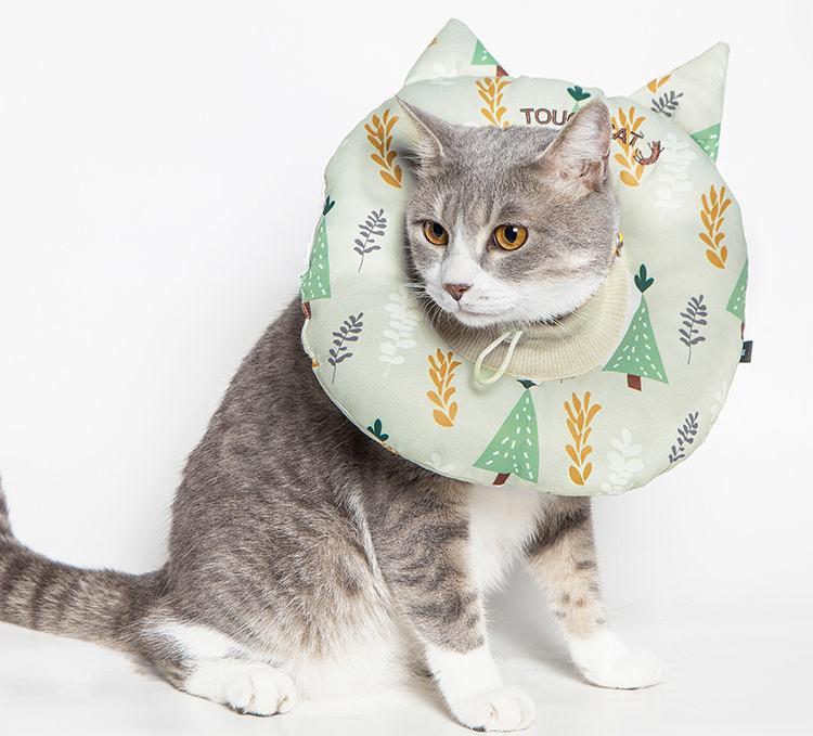Touchcat ® 'Ringlet' Licking and Scratching Adjustable Pillow Cat Neck Protector - P's One-Stop Shop 