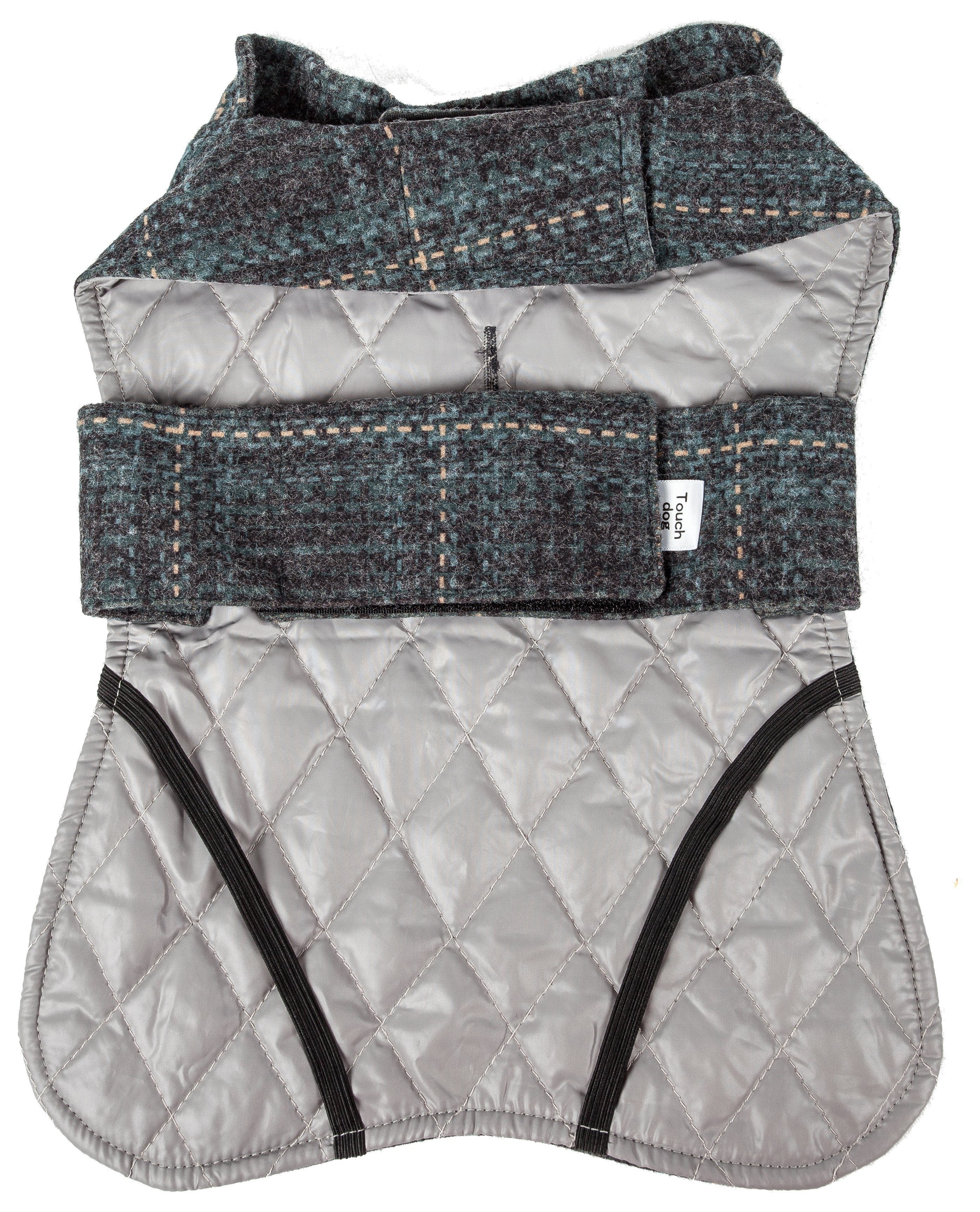 Touchdog ® 2-In-1 Windowpane Plaid Matching Dog Jacket and Reversible Dog Mat - P's One-Stop Shop 