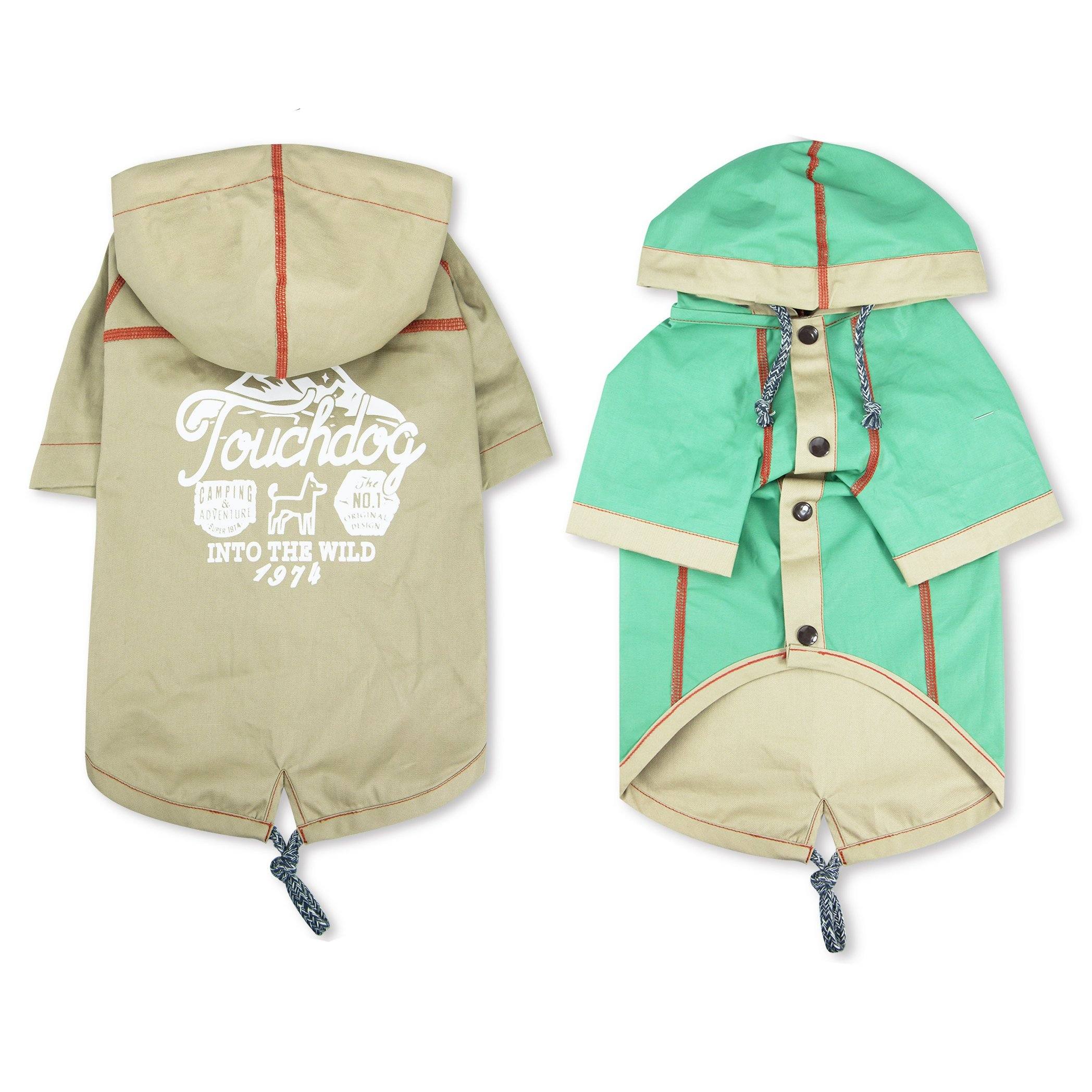 Touchdog 'Cloudburst' Reversible Fashion Waterproof Dog Raincoat - P's One-Stop Shop 