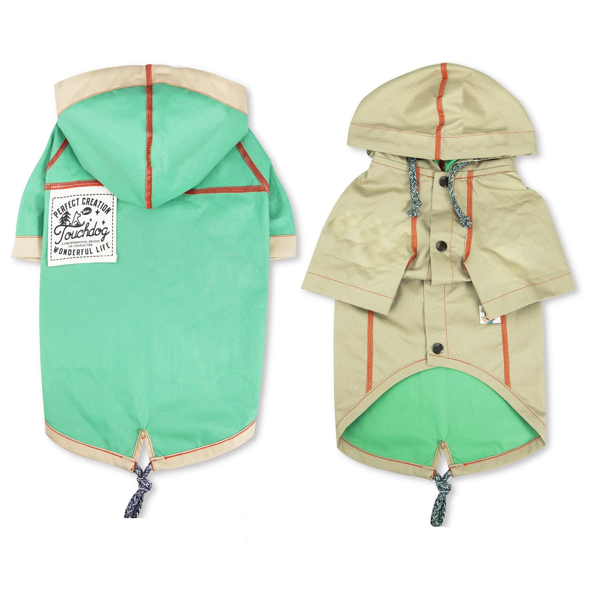 Touchdog 'Cloudburst' Reversible Fashion Waterproof Dog Raincoat - P's One-Stop Shop 