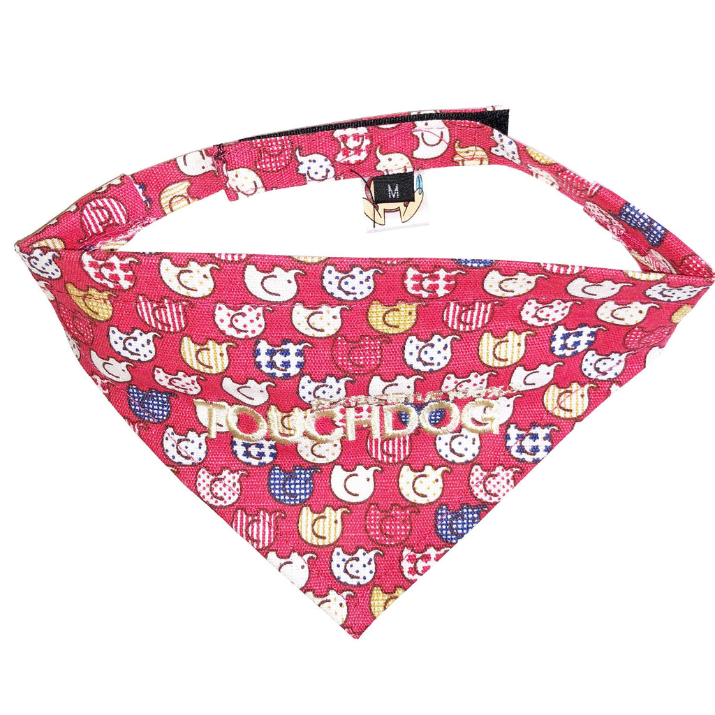 Touchdog Elephant Patterned Hook-and-Loop Fashion Dog Bandana - P's One-Stop Shop 