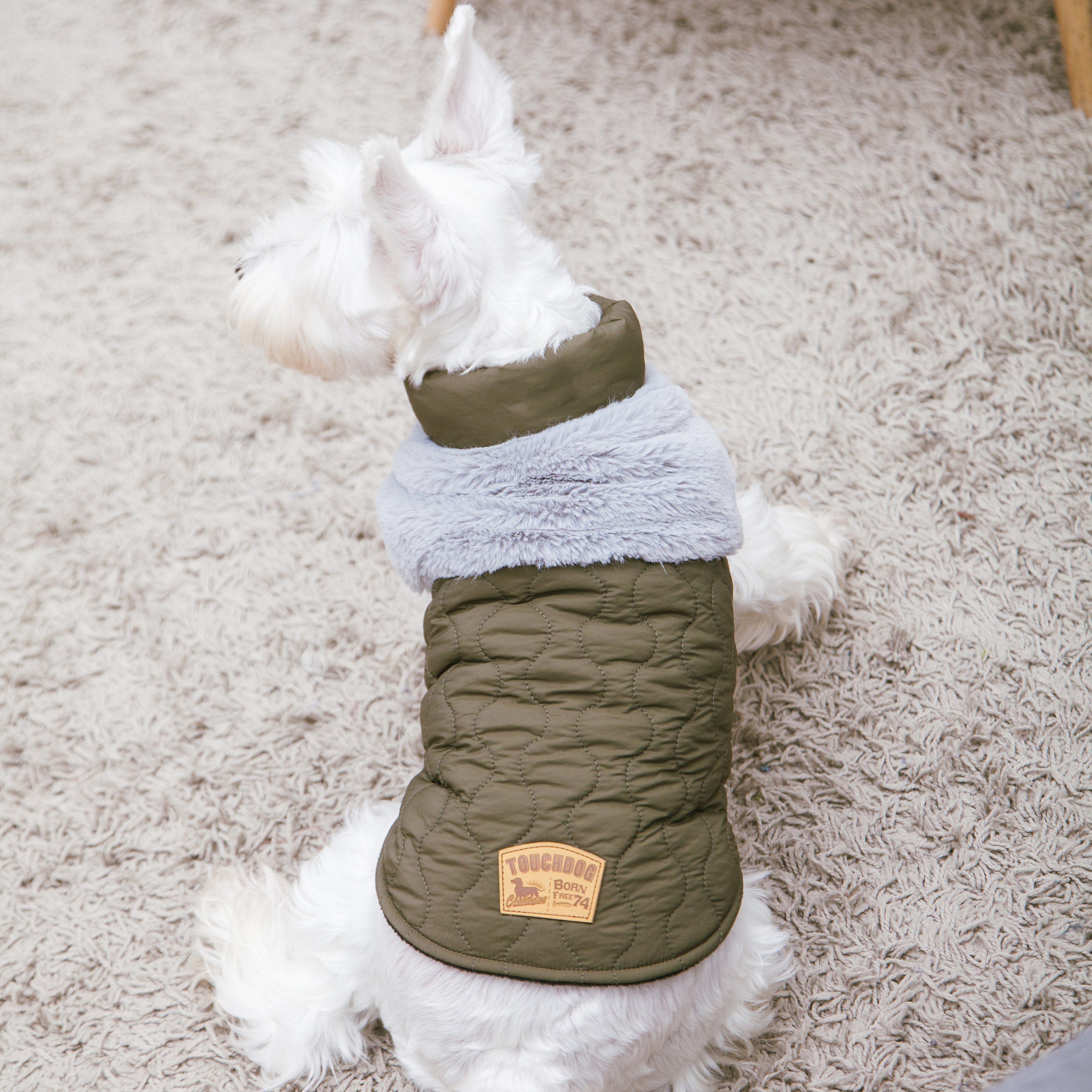 Touchdog 'Furrost-Bite' Fur and Fleece Designer Fashion Dog Jacket - P's One-Stop Shop 