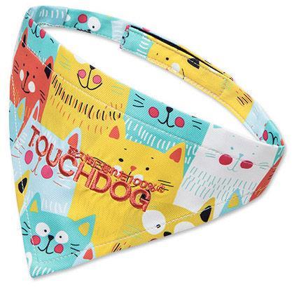 Touchdog ®'Head-Popper' Fashion Designer Printed Hook-and-Loop Dog Bandana - P's One-Stop Shop 