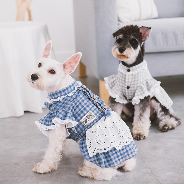 Touchdog 'I love Poochi' Classical Plaid Fashion Designer Dog Dress - P's One-Stop Shop 