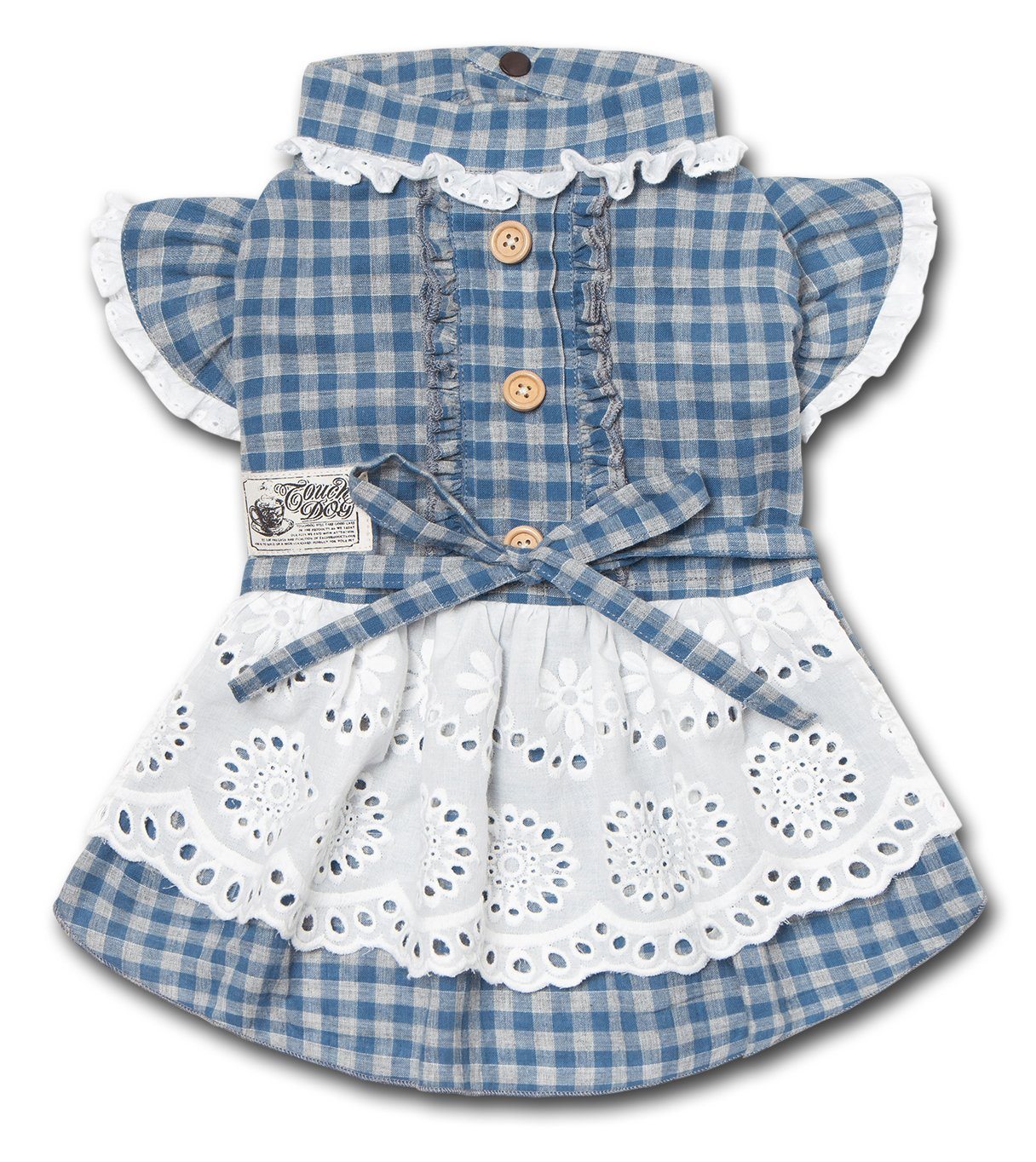 Touchdog 'I love Poochi' Classical Plaid Fashion Designer Dog Dress - P's One-Stop Shop 
