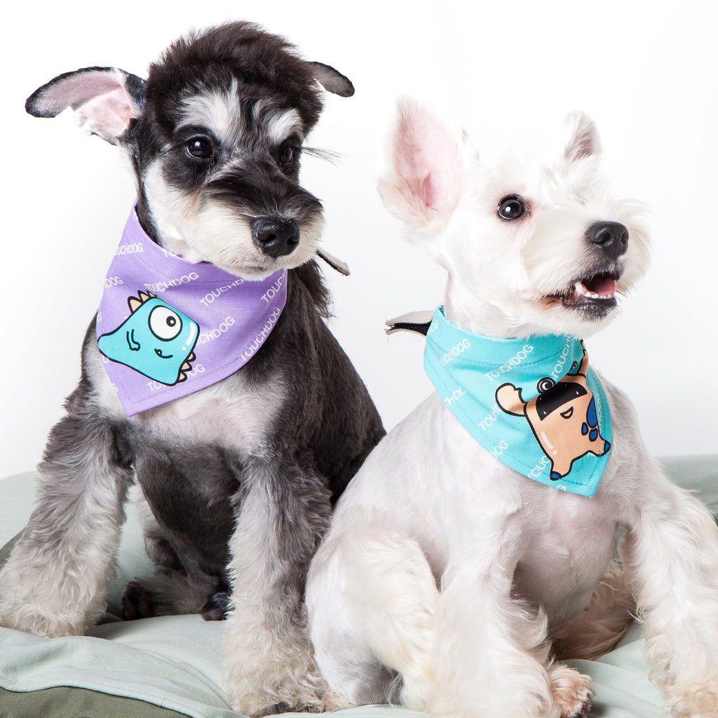 Touchdog Plaid Patterned Hook-and-Loop Fashion Dog Bandana - P's One-Stop Shop 