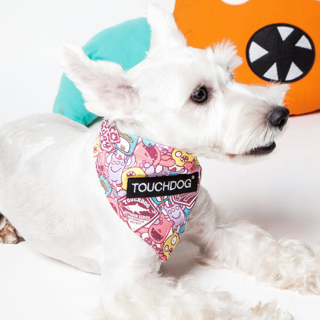 Touchdog Plaid Patterned Hook-and-Loop Fashion Dog Bandana - P's One-Stop Shop 