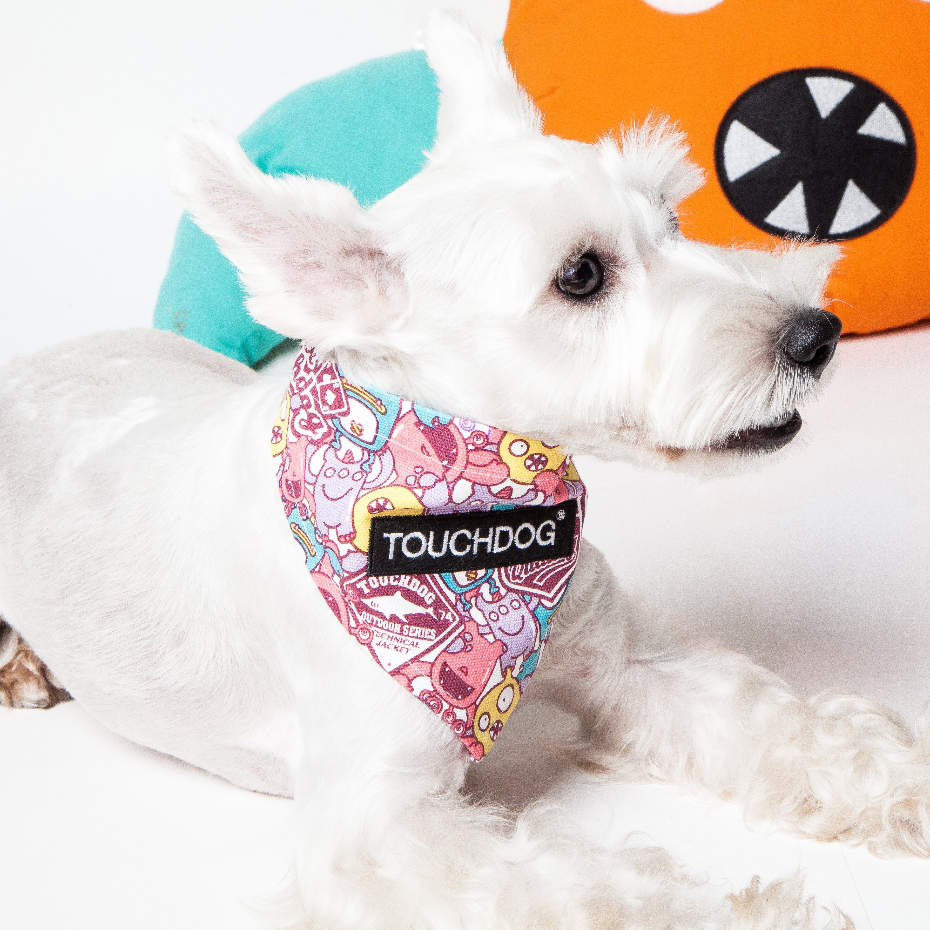 Touchdog Plaid Patterned Hook-and-Loop Fashion Dog Bandana - P's One-Stop Shop 