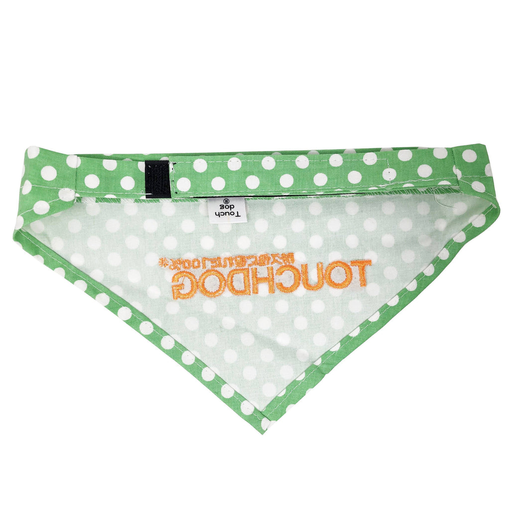 Touchdog Polka-dot Patterned Hook-and-Loop Fashion Dog Bandana - P's One-Stop Shop 