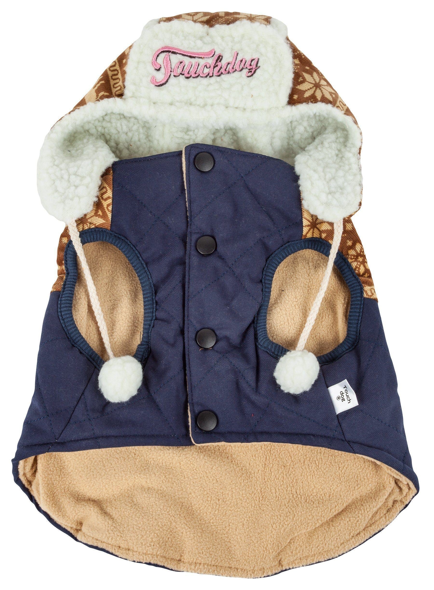 Touchdog ® 'Snowadayz' Pom Pom Hooded Fashion Dog Jacket - P's One-Stop Shop 