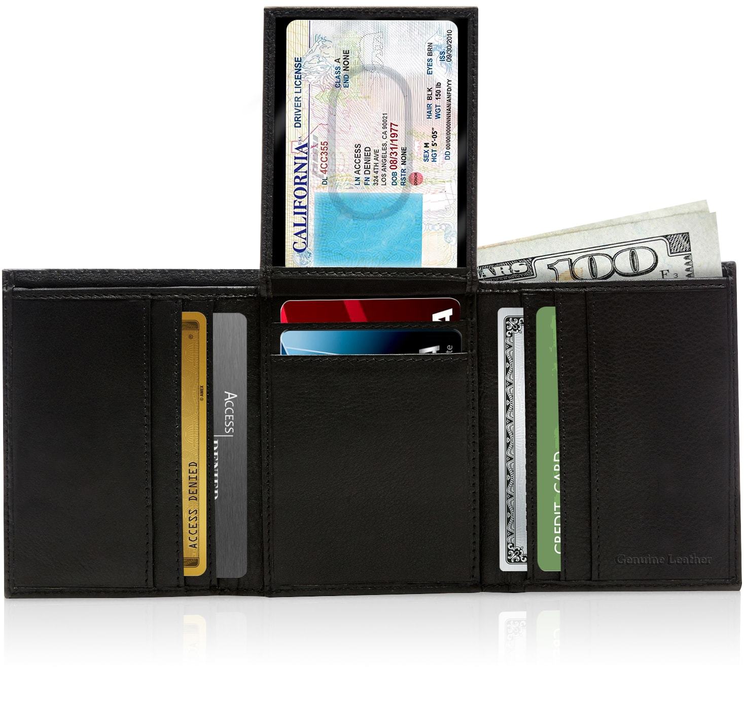 Trifold Wallet With Flip-Up ID - P's One-Stop Shop 