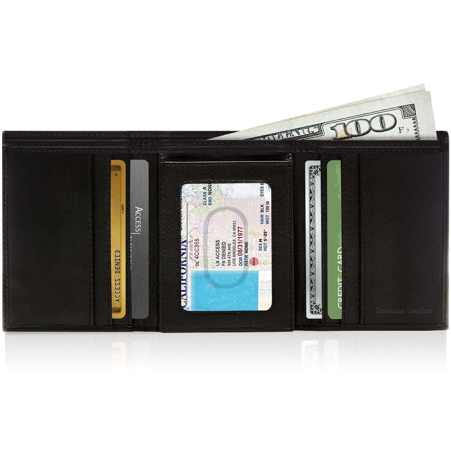 Trifold Wallet With Flip-Up ID - P's One-Stop Shop 