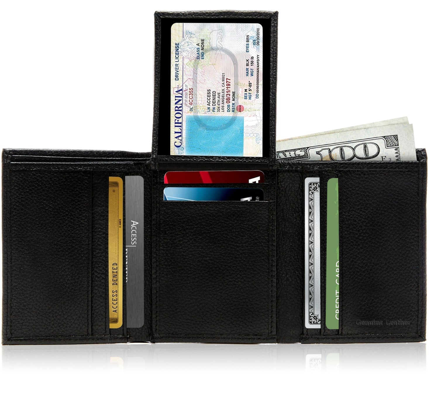 Trifold Wallet With Flip-Up ID - P's One-Stop Shop 