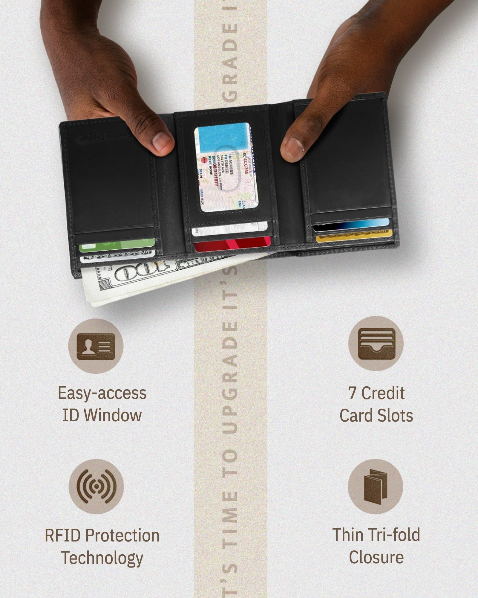 Trifold Wallet With ID Window - P's One-Stop Shop 