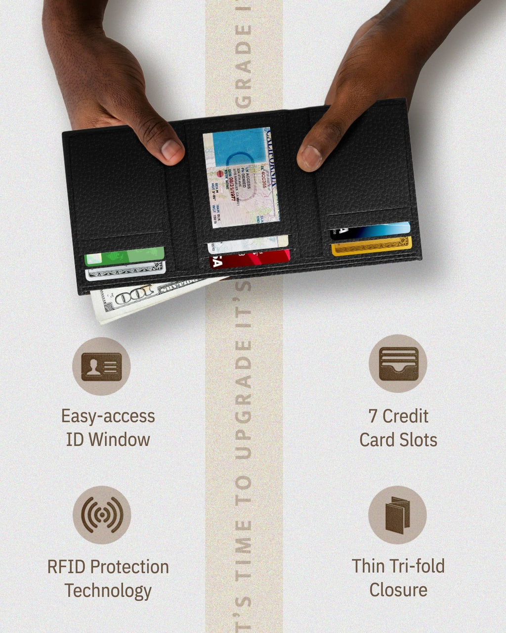 Trifold Wallet With ID Window - P's One-Stop Shop 