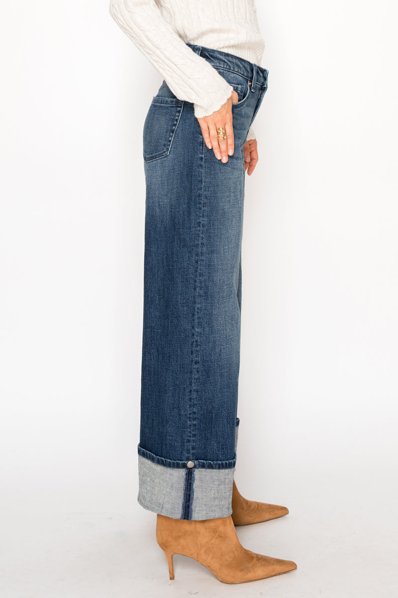 Tummy Control High Rise A-wide Jeans - P's One-Stop Shop 