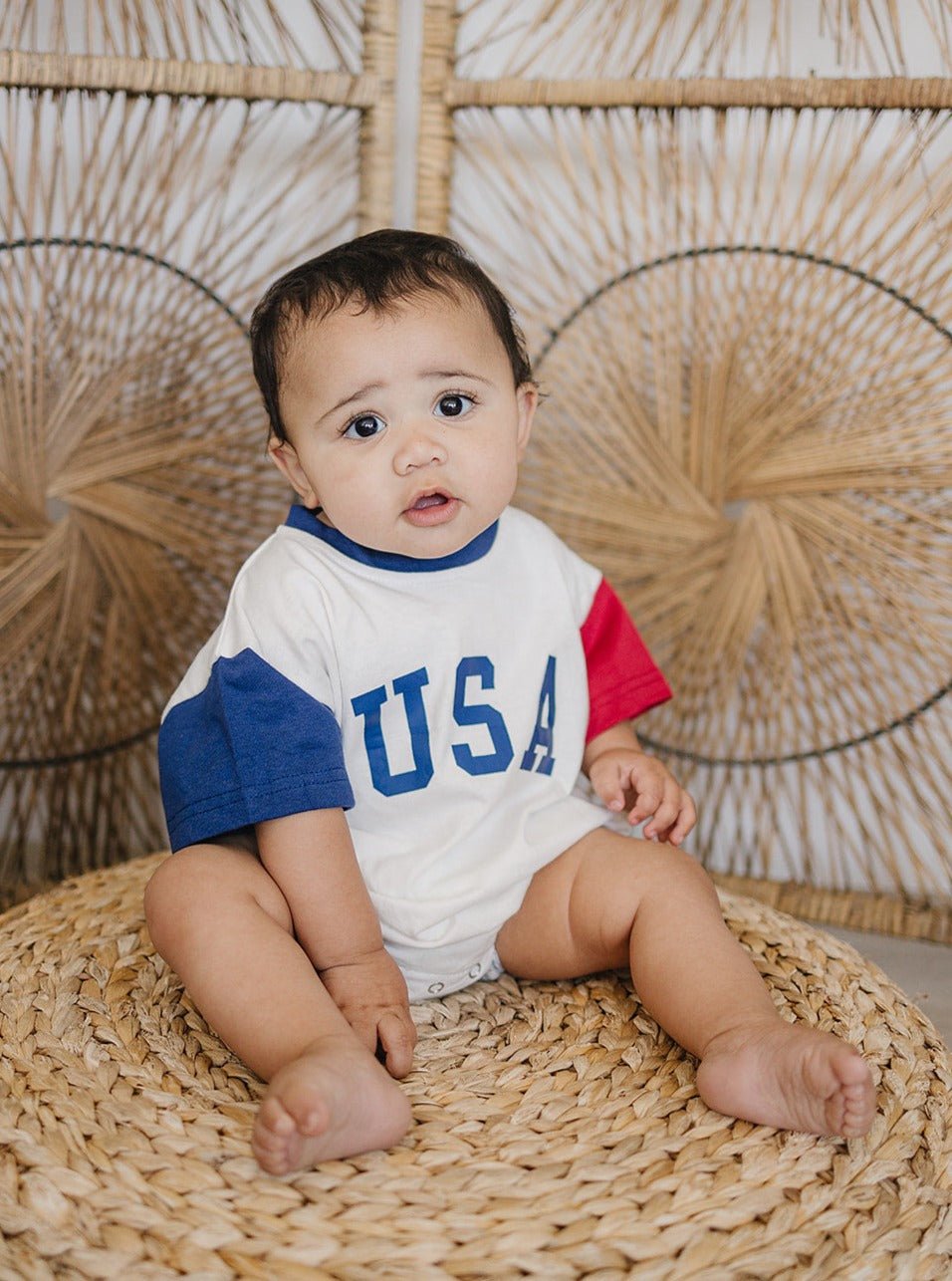 USA Colorblock T-Shirt Romper - P's One-Stop Shop 
