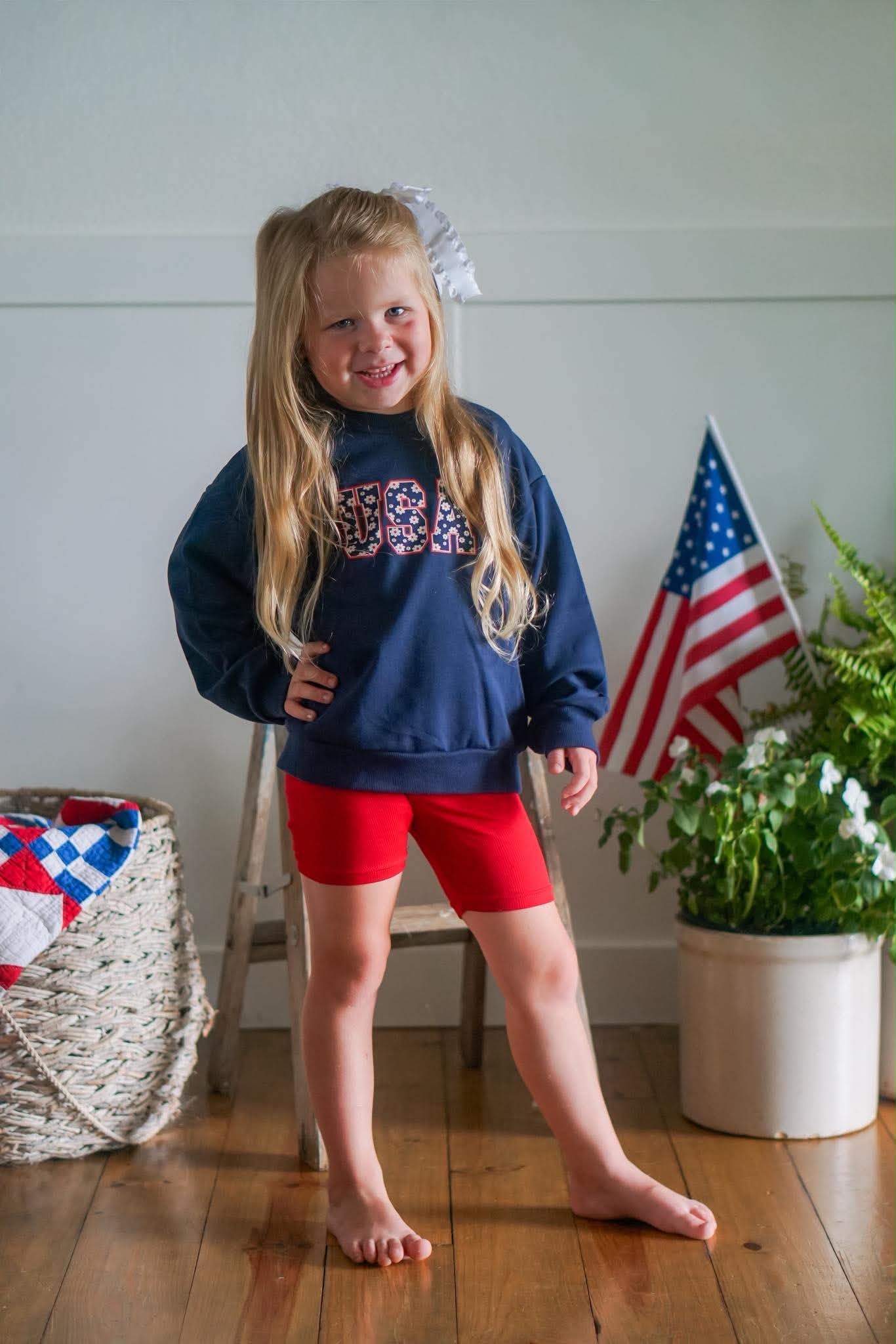 USA Daisy Crewneck Sweatshirt - more colors - P's One-Stop Shop 
