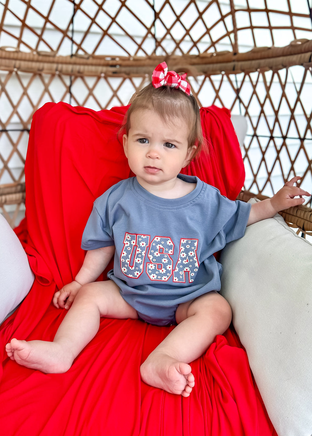 USA Daisy Oversized T-Shirt Romper - P's One-Stop Shop 